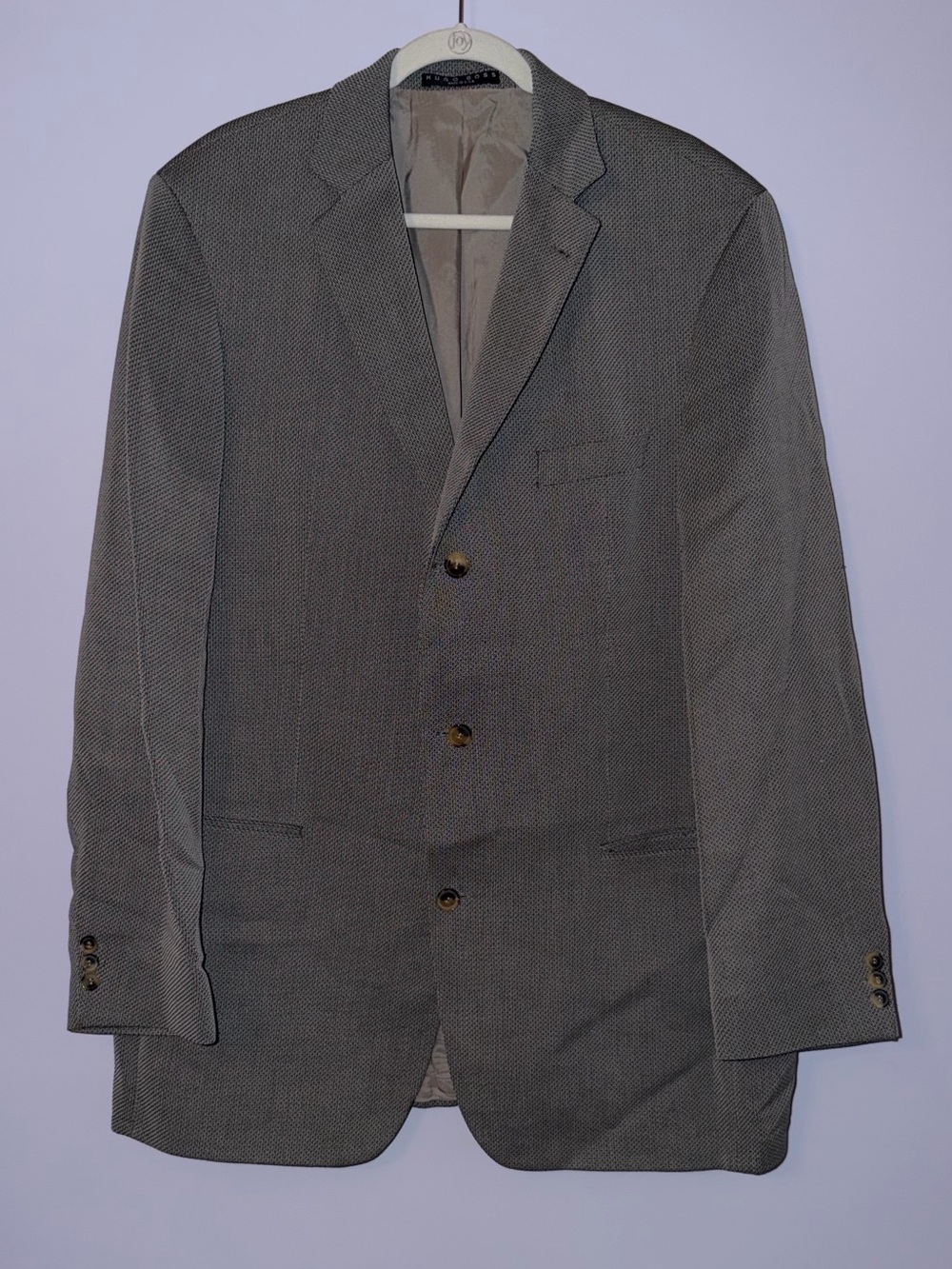 100% Cotton Hugo Boss Men's Charcoal Micro-Pattern Sport Coat
